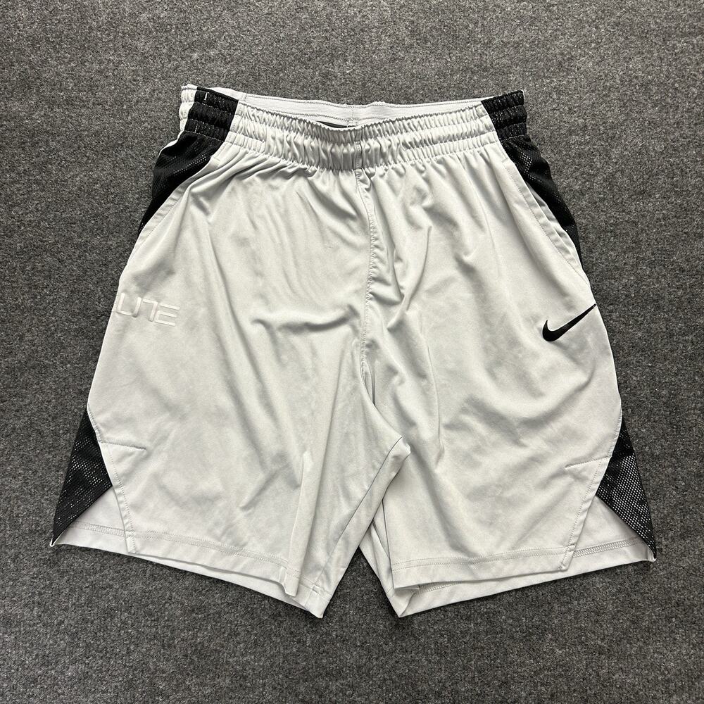Nike Dri Fit Athletic Shorts Men's XL Gray Pockets Drawstring Activewear Bottoms